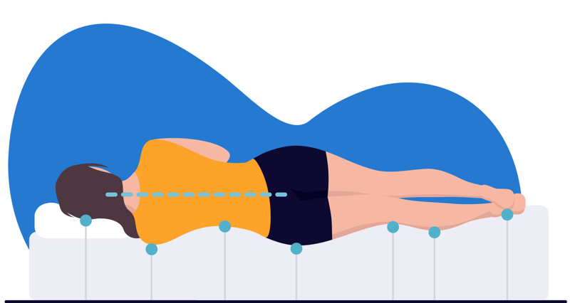 Spinal alignment for side sleepers